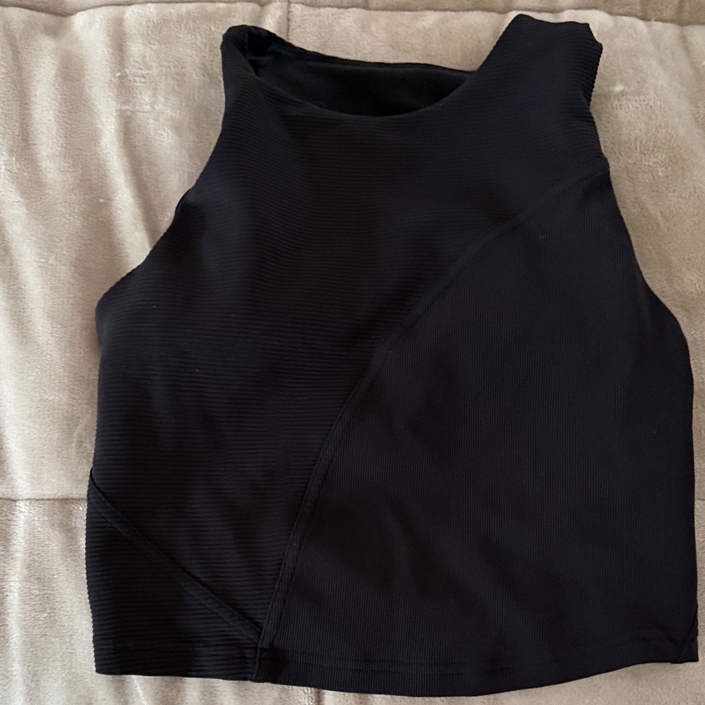 Lululemon Black Sleeveless Ribbed Top